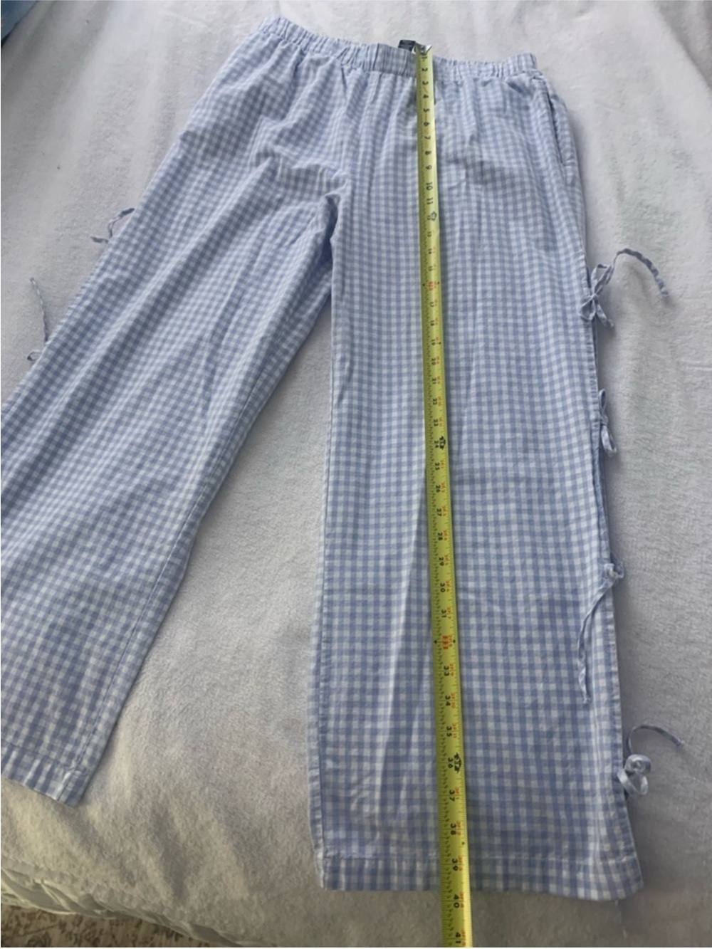 Sincerely Jules Soft Baby Blue
Gingham Wide Leg Side Bow Tie
Pants XL - Picture 8 of 16